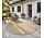Rond effen buitenkleed - Mira Beige