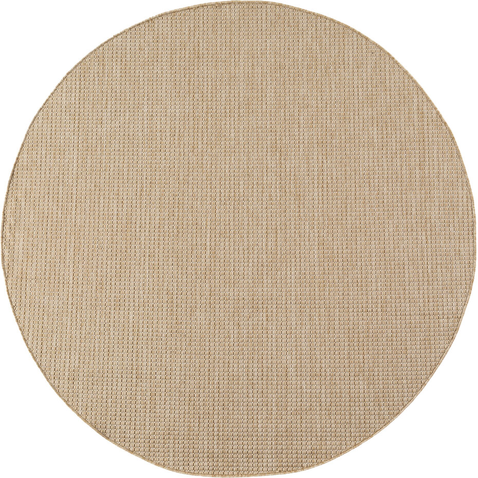 Rond effen buitenkleed - Mira Beige Rond effen buitenkleed - Mira Beige
