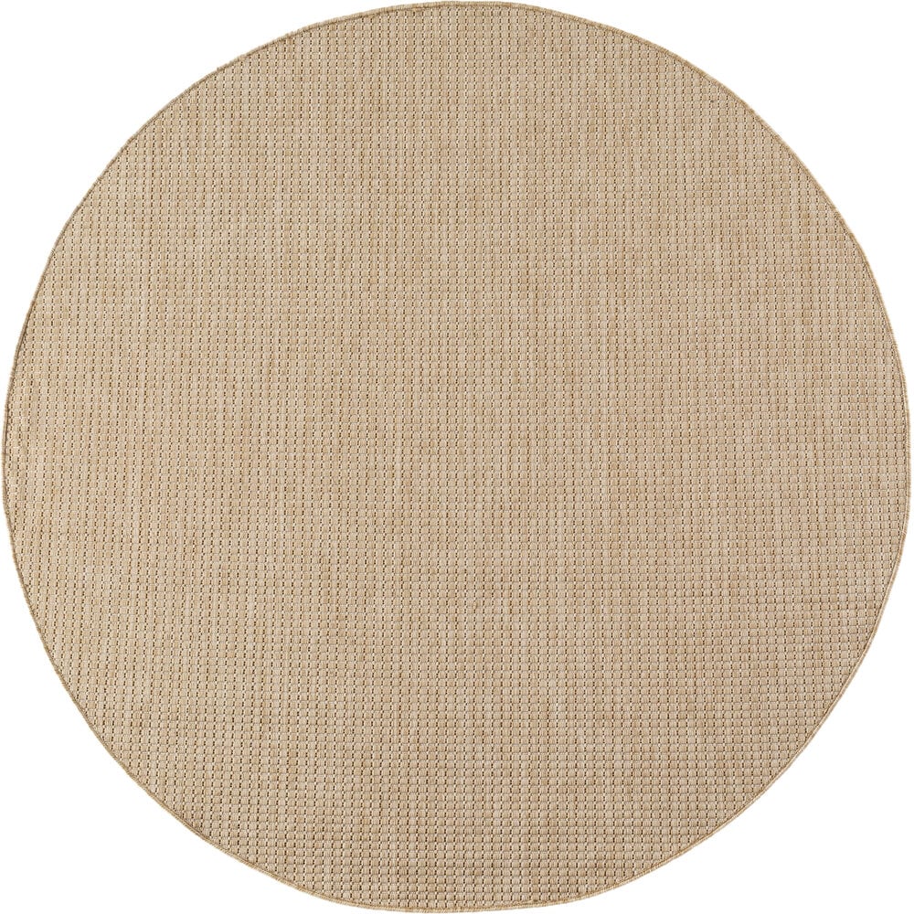 Rond effen buitenkleed - Mira Beige Rond effen buitenkleed - Mira Beige