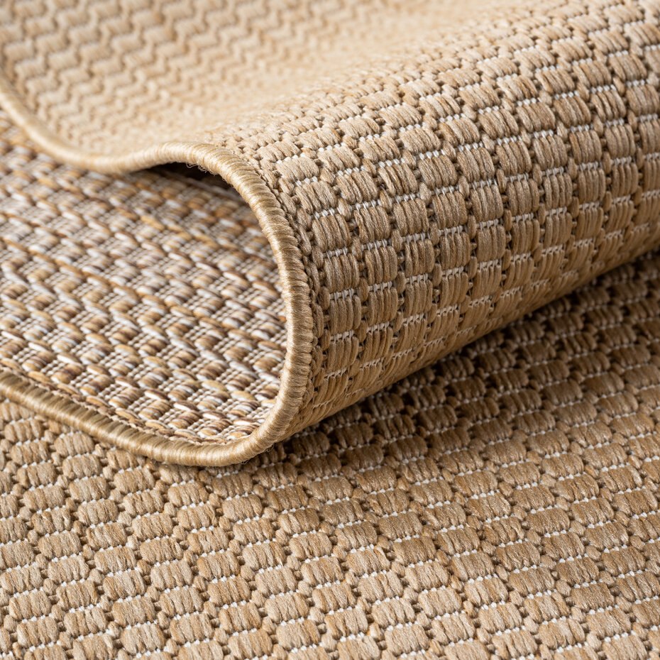 Rond effen buitenkleed - Mira Beige Rond effen buitenkleed - Mira Beige