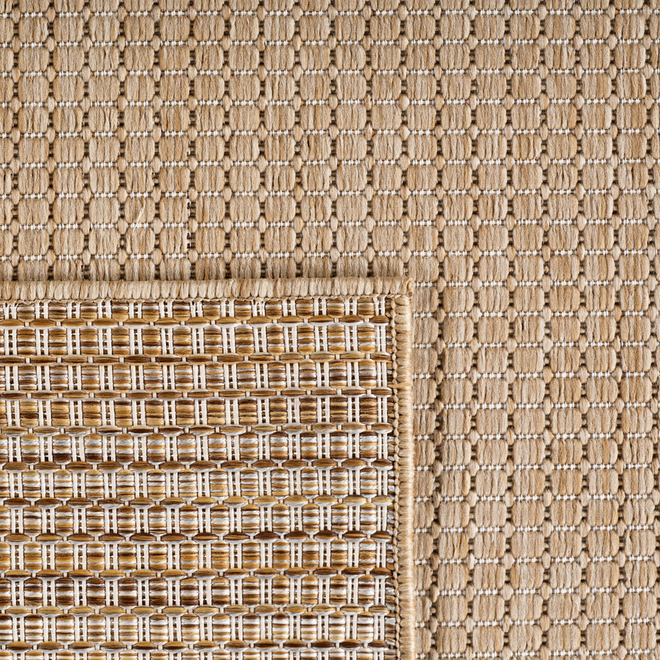 Rond effen buitenkleed - Mira Beige Rond effen buitenkleed - Mira Beige