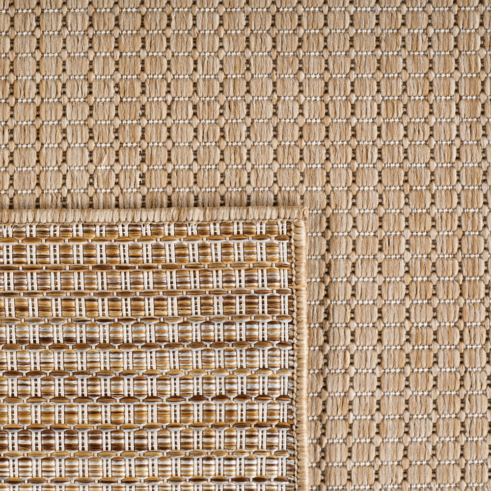 Rond effen buitenkleed - Mira Beige Rond effen buitenkleed - Mira Beige