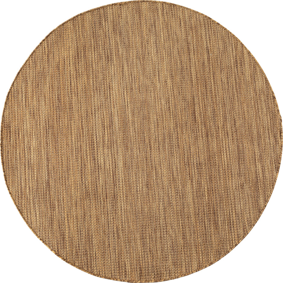 Rond effen buitenkleed - Mira Bruin/Naturel Rond effen buitenkleed - Mira Bruin/Naturel
