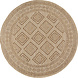 Rond Boho buitenkleed - Mira Beige Rond Boho buitenkleed - Mira Beige