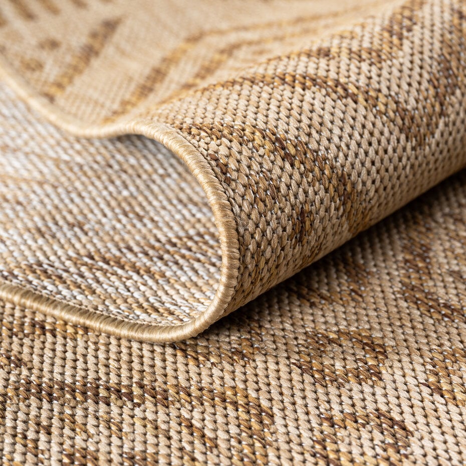 Rond Boho buitenkleed - Mira Beige Rond Boho buitenkleed - Mira Beige