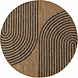 Rond japandi buitenkleed - Mira Naturel/Zwart Rond japandi buitenkleed - Mira Naturel/Zwart