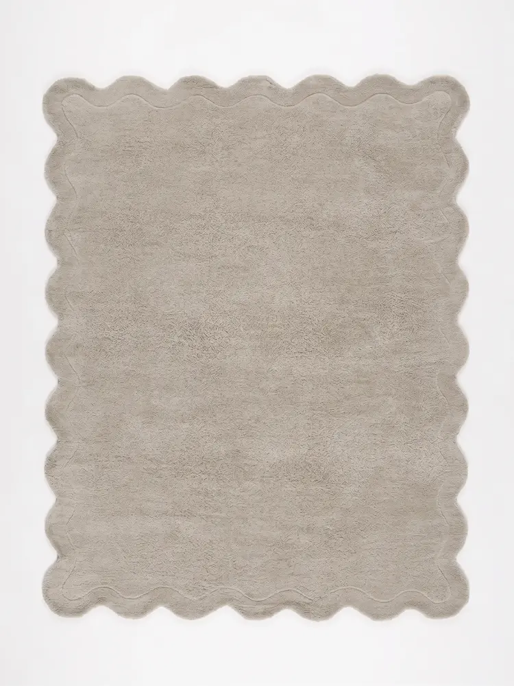 Organisch wollen vloerkleed - Natural Scallop Creme/Naturel Organisch wollen vloerkleed - Natural Scallop Creme/Naturel