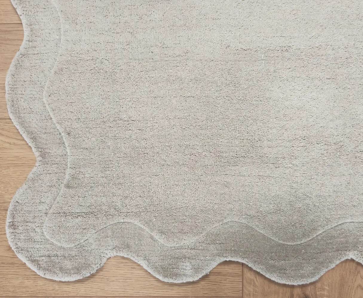 Organisch wollen vloerkleed - Natural Scallop Creme/Naturel Organisch wollen vloerkleed - Natural Scallop Creme/Naturel