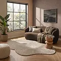 Organisch wollen vloerkleed - Flowform Creme/Naturel