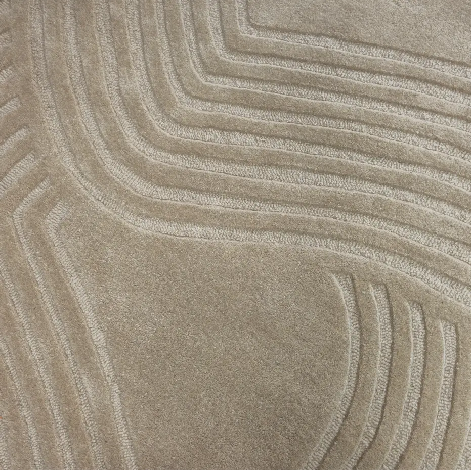 Organisch wollen vloerkleed - Flowform Creme/Naturel Organisch wollen vloerkleed - Flowform Creme/Naturel