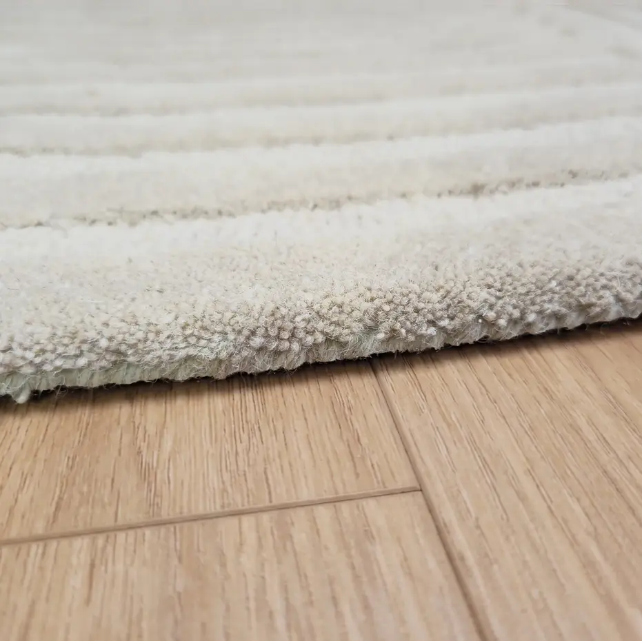 Organisch wollen vloerkleed - Flowform Creme/Naturel Organisch wollen vloerkleed - Flowform Creme/Naturel