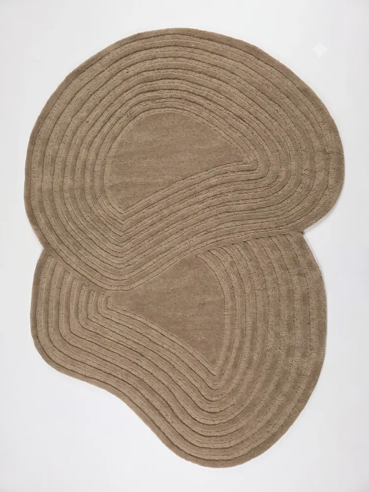 Organisch wollen vloerkleed - Flowform Beige Organisch wollen vloerkleed - Flowform Beige