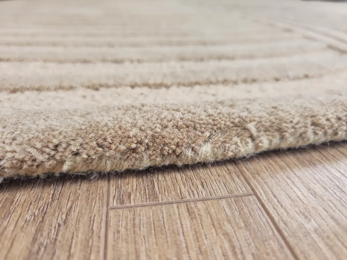 Organisch wollen vloerkleed - Flowform Beige Organisch wollen vloerkleed - Flowform Beige