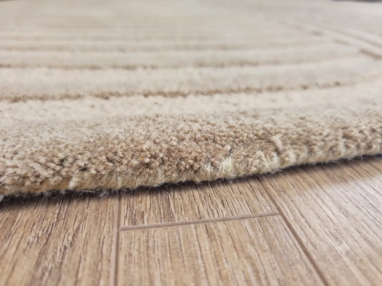 Organisch wollen vloerkleed - Flowform Beige Organisch wollen vloerkleed - Flowform Beige