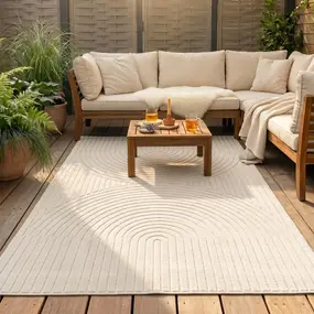 Japandi binnen- en buitenkleed - Novara Creme Japandi binnen- en buitenkleed - Novara Creme