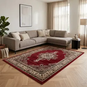 Klassiek vloerkleed - Marrakesh Medaillon Rood