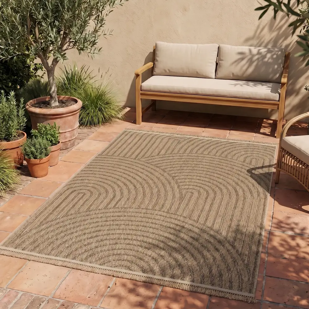 Jute buitenkleed - Colinna Japandi Beige