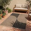Jute buitenkleed - Colinna Japandi Antraciet/Beige