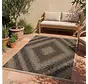 Jute buitenkleed - Colinna Antraciet/Beige