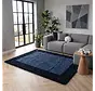 Hoogpolig vloerkleed - Candy Shaggy Marineblauw Lijstmotief