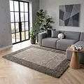 Hoogpolig vloerkleed - Candy Shaggy Taupe Lijstmotief