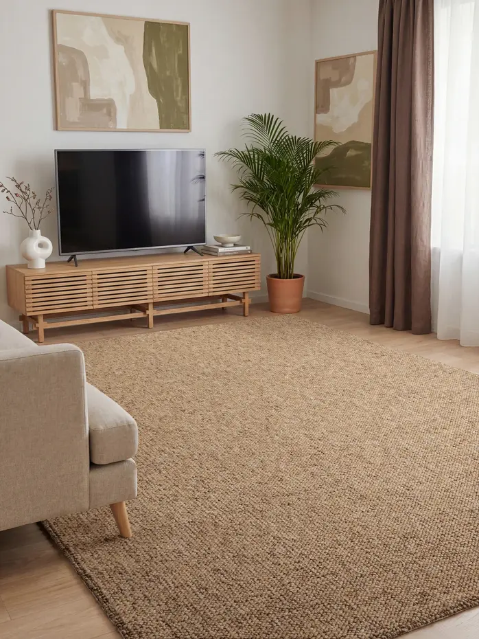 Laagpolig vloerkleed - Rocco Bolletjes Beige
