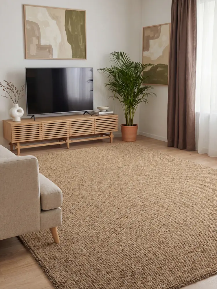 Laagpolig vloerkleed - Rocco Bolletjes Beige