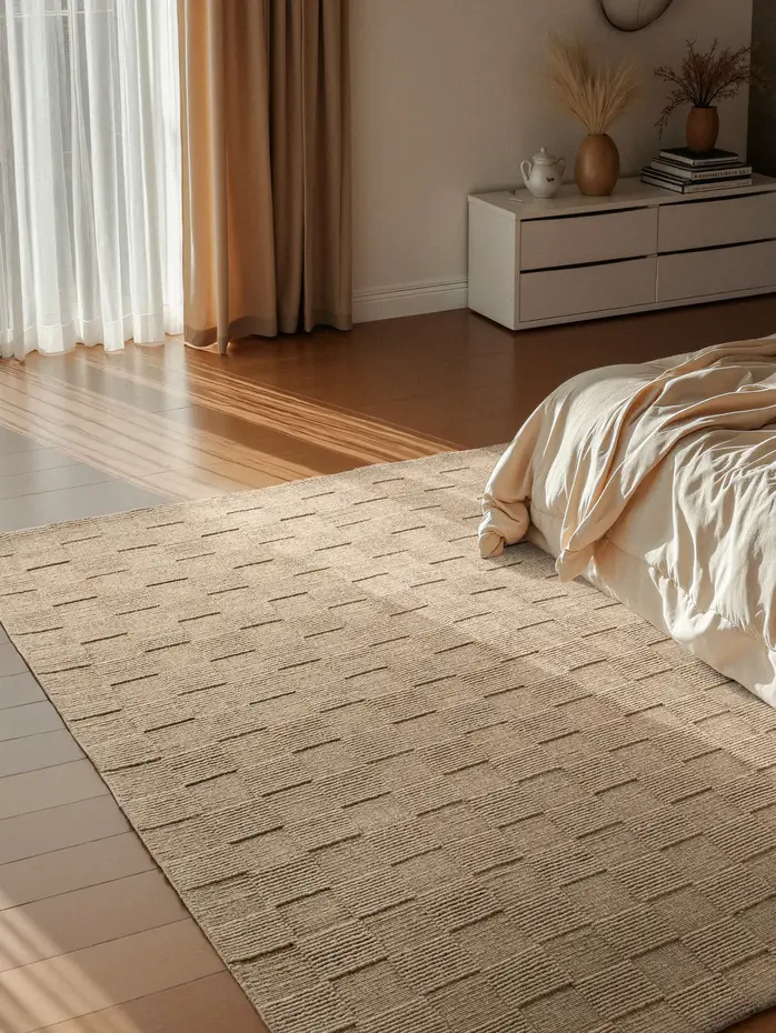 Wollen vloerkleed - Scala Blocks Taupe Wollen vloerkleed - Scala Blocks Taupe