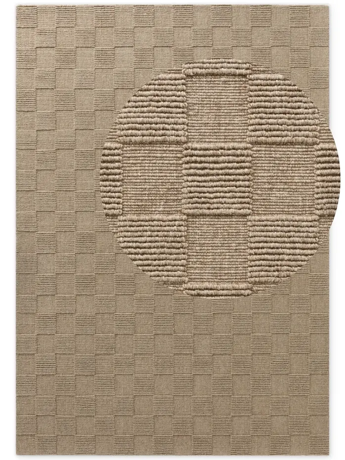 Wollen vloerkleed - Scala Blocks Taupe Wollen vloerkleed - Scala Blocks Taupe