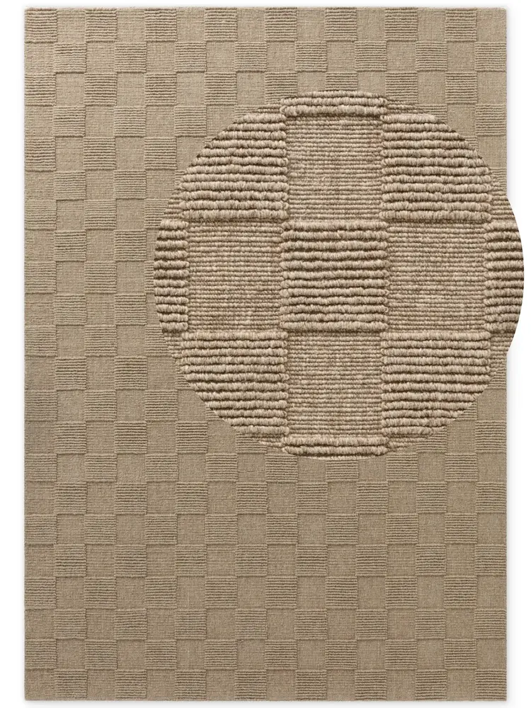 Wollen vloerkleed - Scala Blocks Taupe Wollen vloerkleed - Scala Blocks Taupe