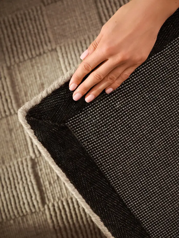 Wollen vloerkleed - Scala Blocks Taupe Wollen vloerkleed - Scala Blocks Taupe