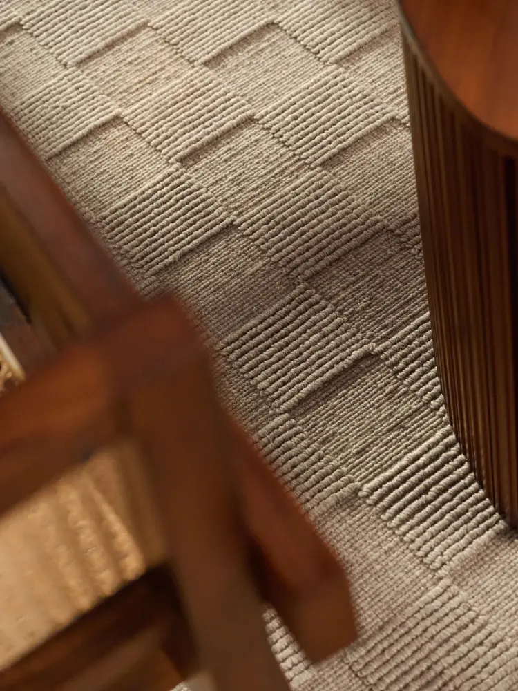 Wollen vloerkleed - Scala Blocks Taupe Wollen vloerkleed - Scala Blocks Taupe