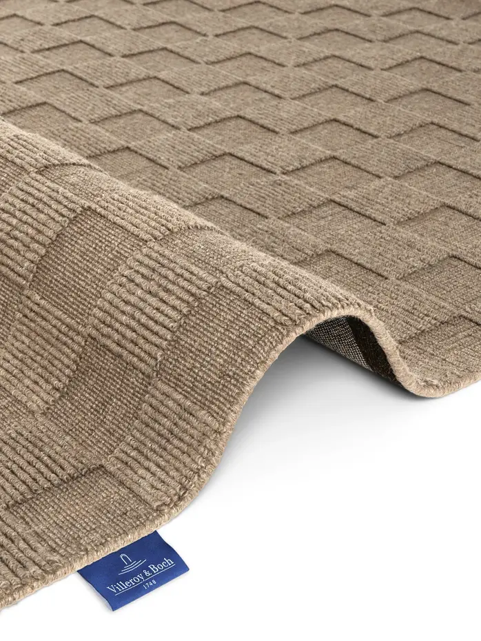 Wollen vloerkleed - Scala Blocks Taupe Wollen vloerkleed - Scala Blocks Taupe