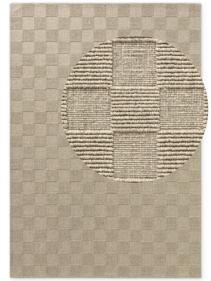 Wollen vloerkleed - Scala Blocks Beige Wollen vloerkleed - Scala Blocks Beige