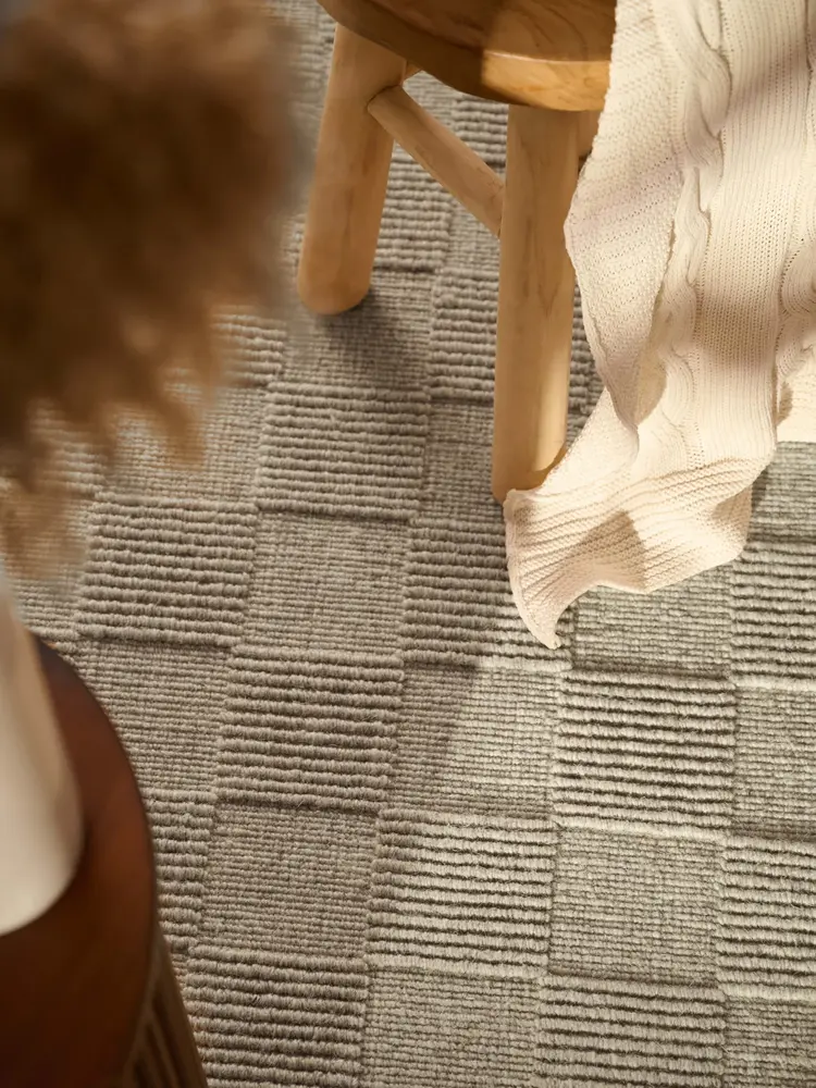 Wollen vloerkleed - Scala Blocks Beige Wollen vloerkleed - Scala Blocks Beige