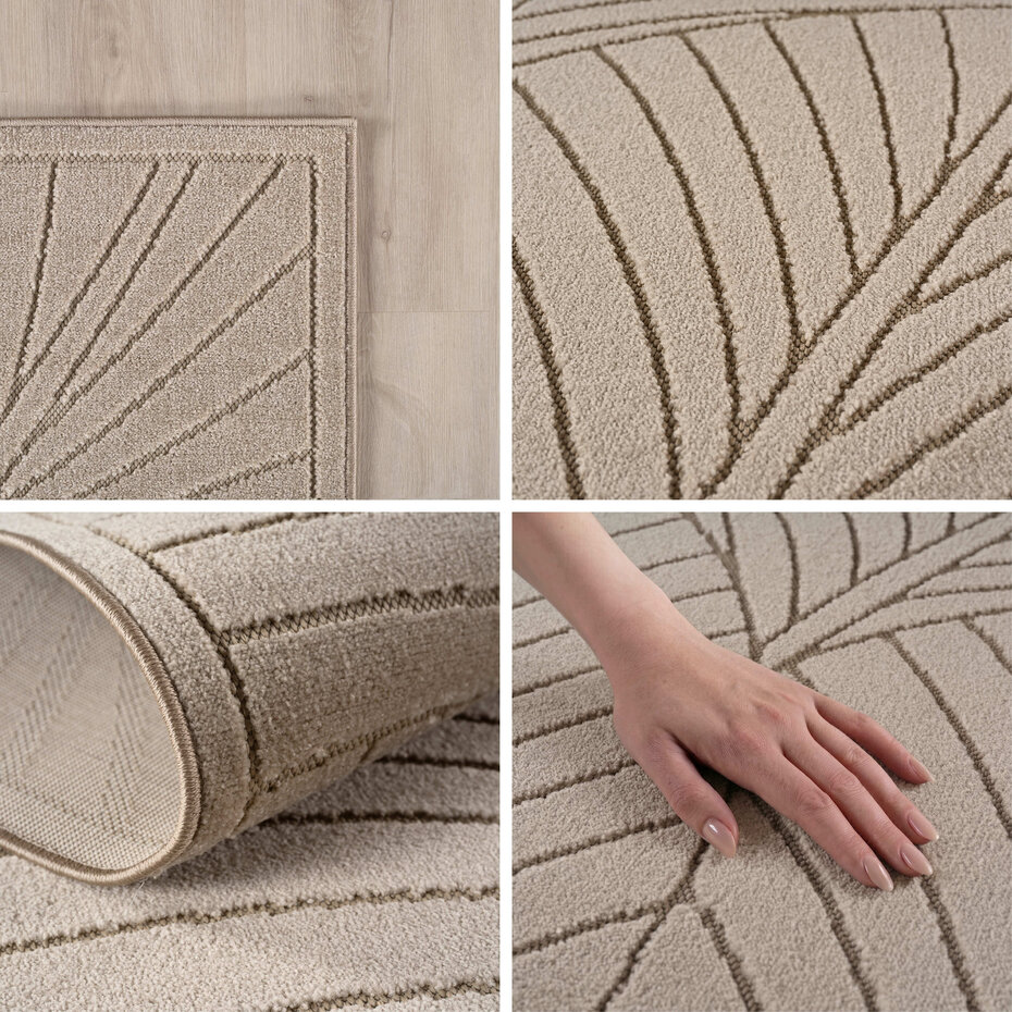 Botanisch binnen- en buitenkleed - Novara Beige Botanisch binnen- en buitenkleed - Novara Beige