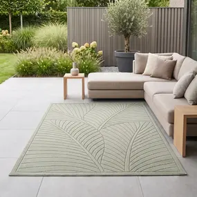 Botanisch binnen- en buitenkleed - Novara Groen Botanisch binnen- en buitenkleed - Novara Groen
