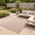 Palmblad binnen- en buitenkleed – Novara Beige