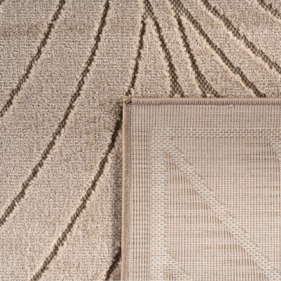 Palmblad binnen- en buitenkleed – Novara Beige Palmblad binnen- en buitenkleed – Novara Beige