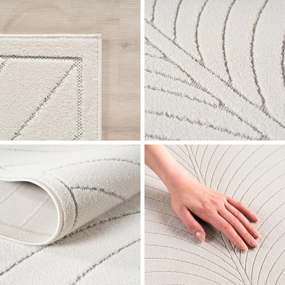 Palmblad binnen- en buitenkleed – Novara Creme Palmblad binnen- en buitenkleed – Novara Creme
