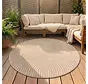 Rond Japandi binnen- en buitenkleed - Novara Beige