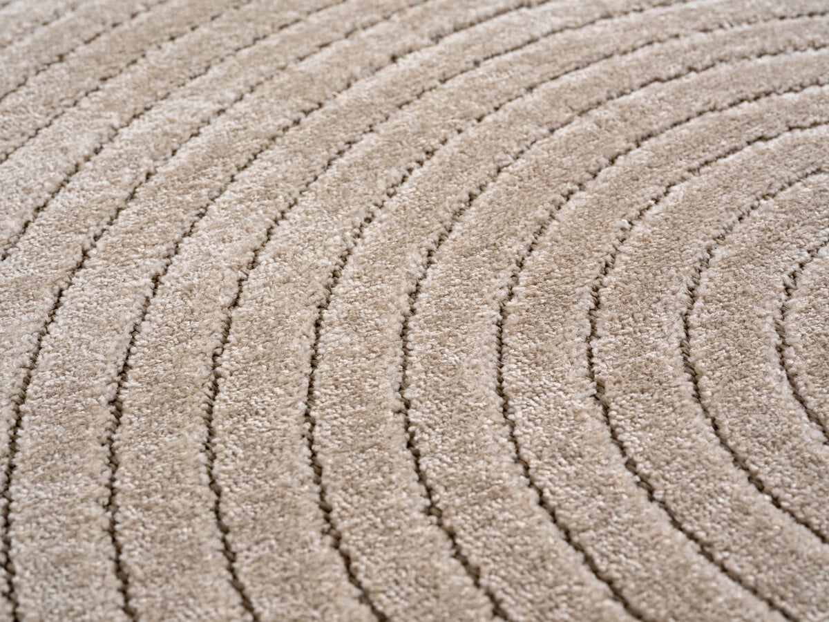 Rond Japandi binnen- en buitenkleed - Novara Beige Rond Japandi binnen- en buitenkleed - Novara Beige