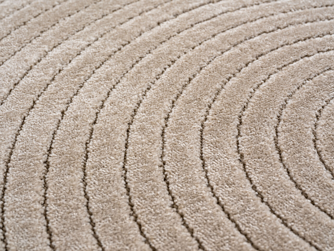Rond Japandi binnen- en buitenkleed - Novara Beige Rond Japandi binnen- en buitenkleed - Novara Beige