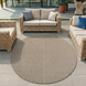 Rond modern binnen- en buitenkleed - Novara Beige