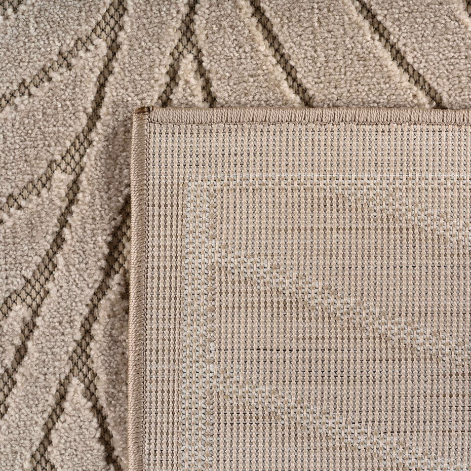 Rond botanisch binnen- en buitenkleed - Novara Beige