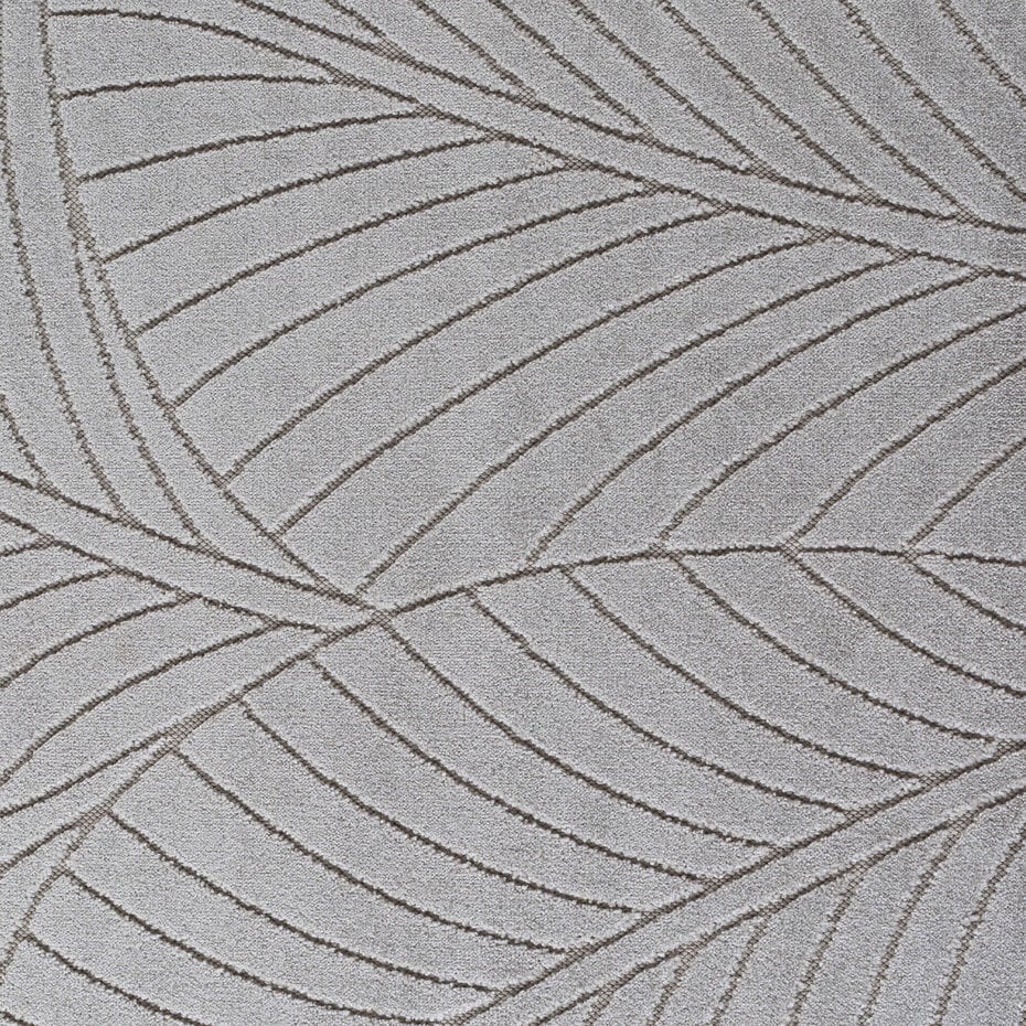 Rond botanisch binnen- en buitenkleed - Novara Grijs Rond botanisch binnen- en buitenkleed - Novara Grijs