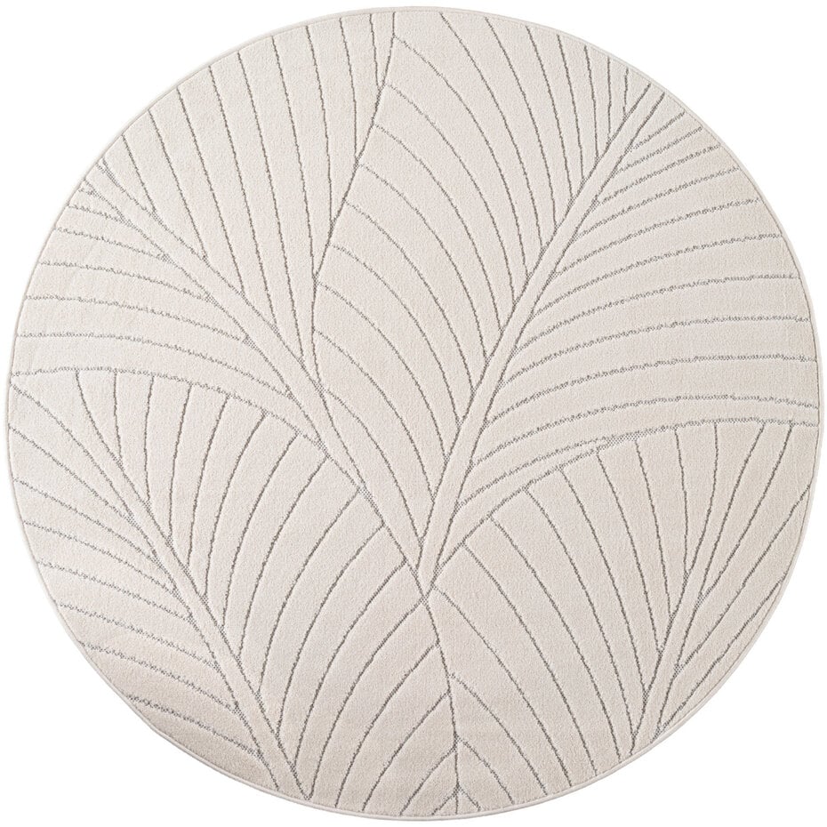 Rond botanisch binnen- en buitenkleed - Novara Creme