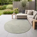 Rond botanisch binnen- en buitenkleed - Novara Groen