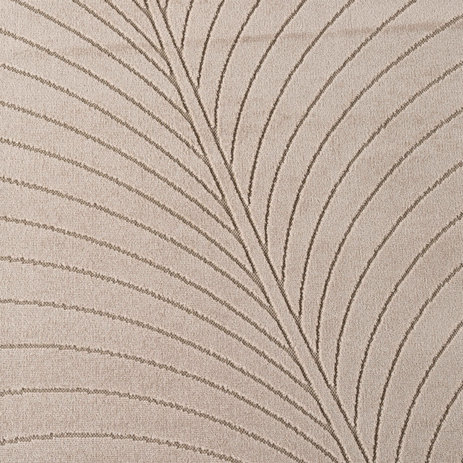Rond palmblad binnen- en buitenkleed – Novara Beige