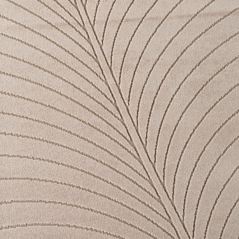 Rond palmblad binnen- en buitenkleed – Novara Beige